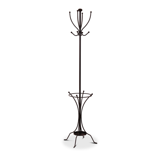 Coat and hat stand metal high