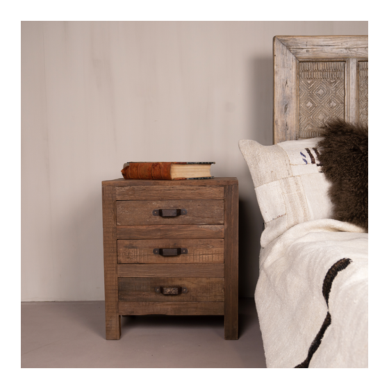 Night stand Bassano 3 drawers sideview