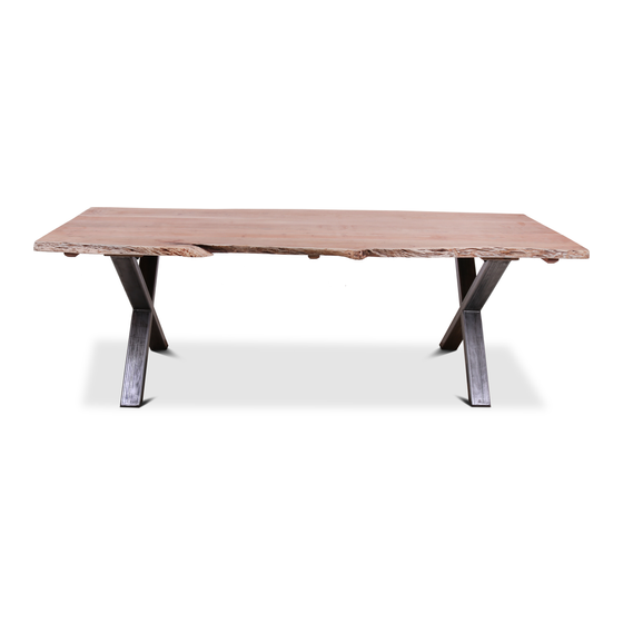 Dining table Belluno 240x90x76 sideview