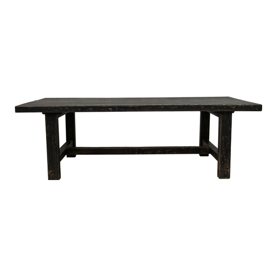 Dining Table Shanghai black 244x102x76 sideview