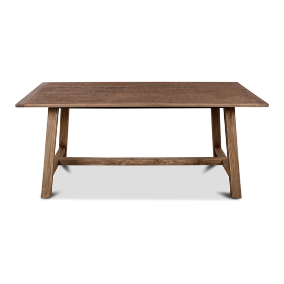 Dining table Riva dark 180x90x77 sideview