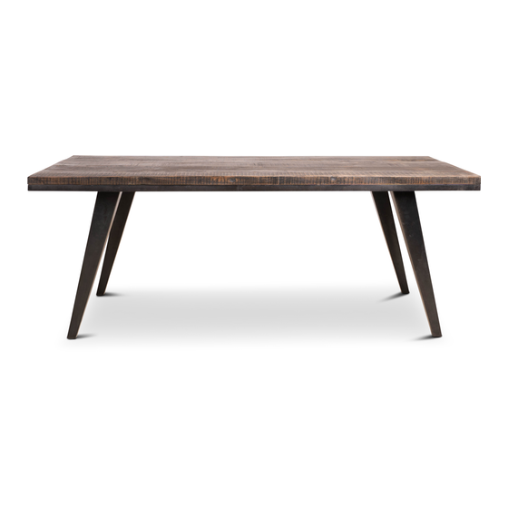 Dining table Napels black wash 200x95x76 sideview