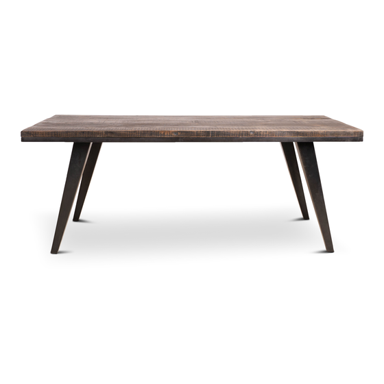 Dining table Napels black wash 220x95x76 sideview