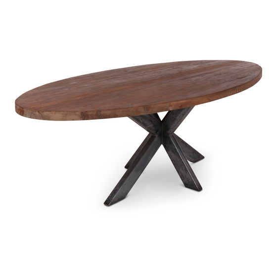 Dining table Leandro oval 240x110 sideview