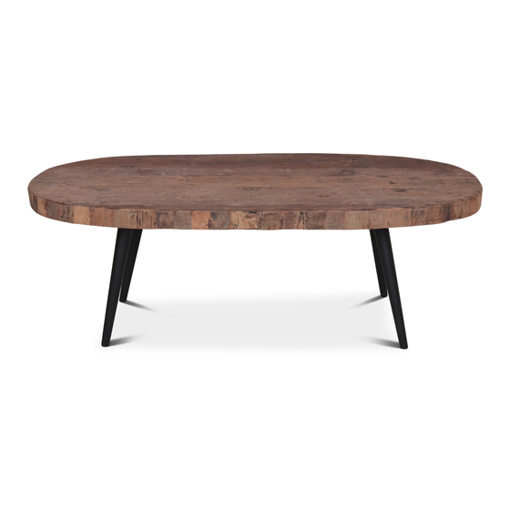 Coffee table  Bassano oval 130x70x44 sideview