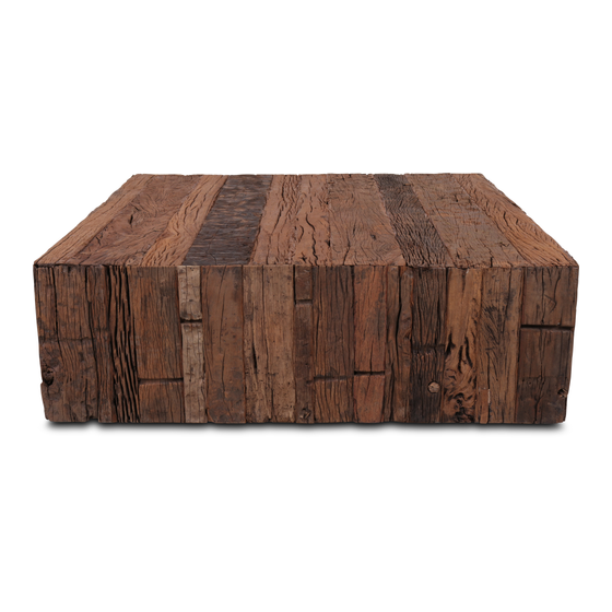 Coffee table Forino 100x100 sideview