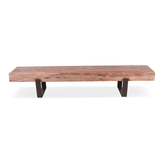 Console table Yantai wood 220x41x40 sideview
