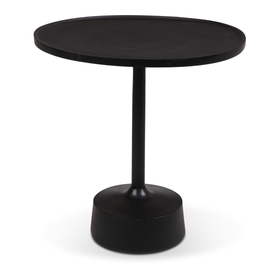 Side table Faye matt black medium