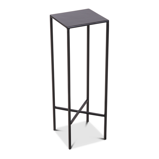 Plant table Kanpur powder coated black 20x61
