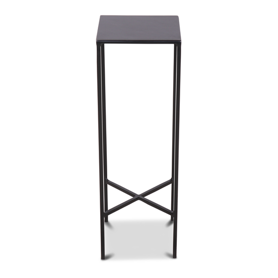 Plant table Kanpur powder coated black 20x61 sideview
