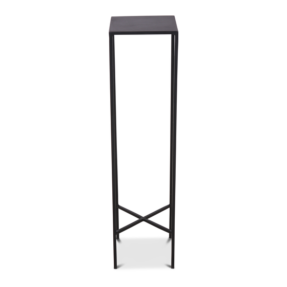 Plant table Kanpur powder coated black 20x80 sideview