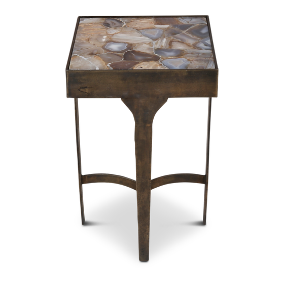 Side table Sinti 32*32 brass/f sideview