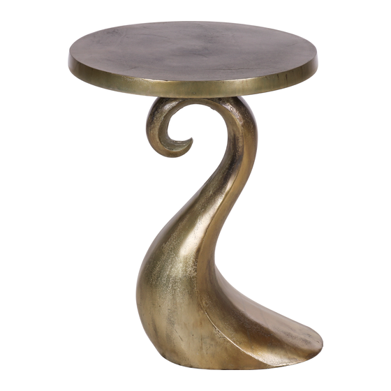End table Tentacle gold sideview