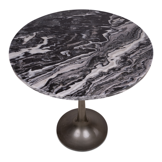 Side table Nantes marble 60x60x60 sideview