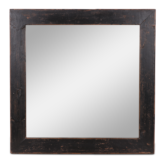 Mirror Genua 75x75 black sideview