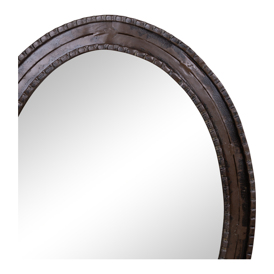 Mirror iron oval small sideview