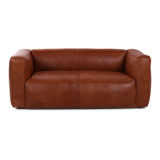 Sofa Leyland brown 2 seater sideview