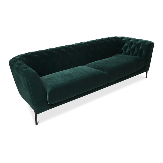 Sofa Hinckley velvet green