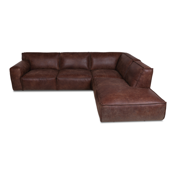 Corner sofa Chicago leather tabac right sideview