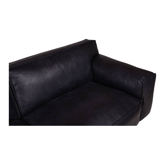 Sofa Chicago black 3 seater sideview
