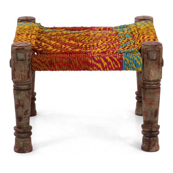 Bench netted seat coloured small sideview