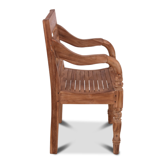 Chair Flower with armrest sideview