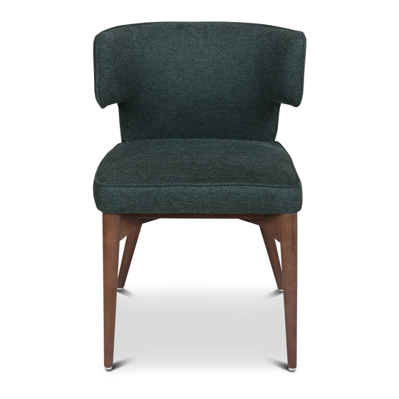 Chair Carlton dark green unassembled sideview