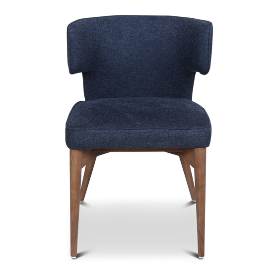 Chair Carlton dark blue sideview
