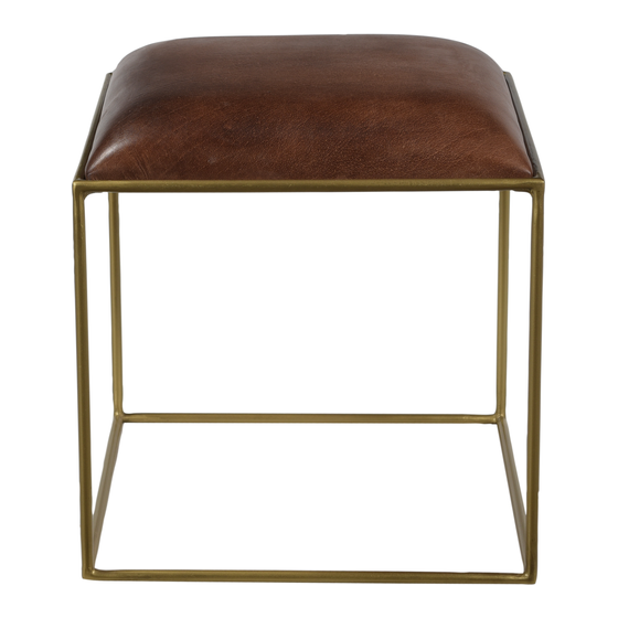 Stool Chase leather sideview