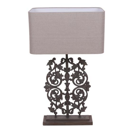 Table lamp Orlando iron grey sideview