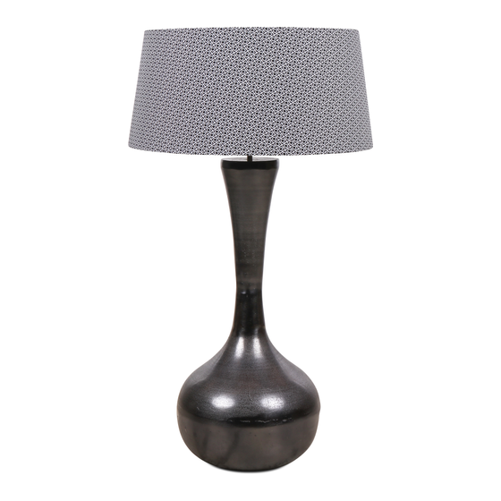 Table lamp Silvi black/silver sideview