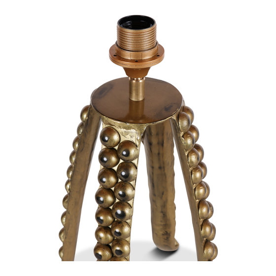 Table lamp Octopus brass/f sideview