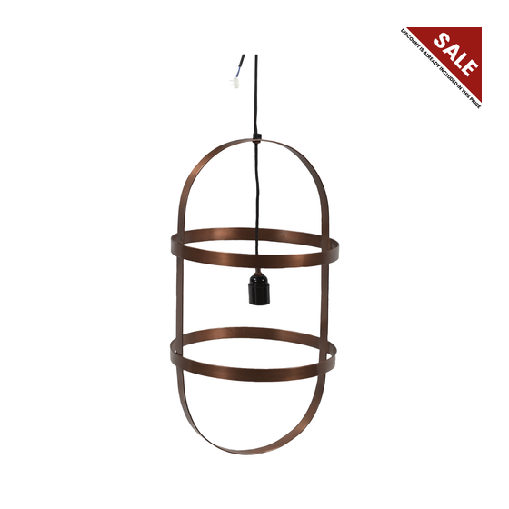 Iron hanging lamp Waylon model high 2 ring