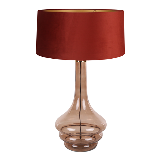 Lámpara de mesa Luton marrón sideview