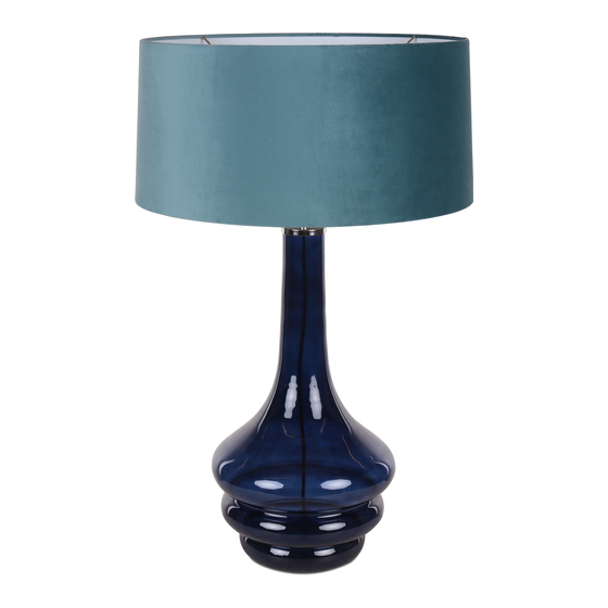 Lámpara de mesa Luton azul sideview