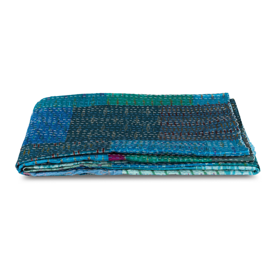 Travelling rug Patchwork blue 170*230