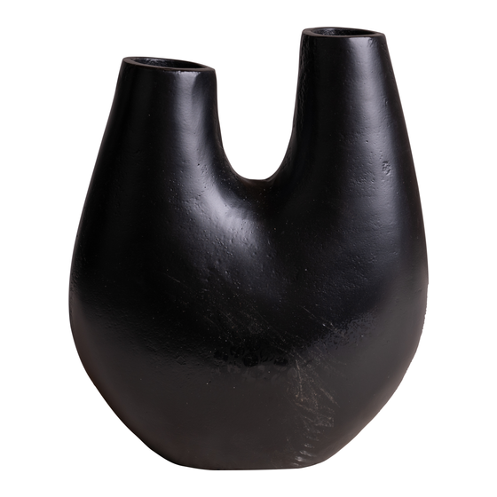 Decorative Vase matt black sideview
