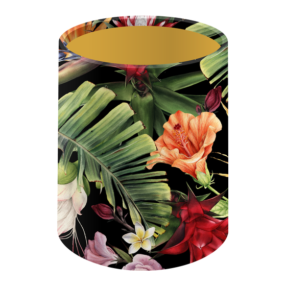 Lampshade 30/27 H Flowers gold