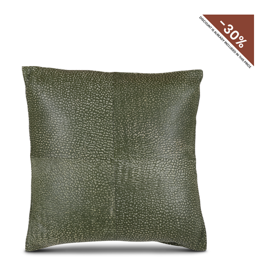 Cushion leather Elephant green 40*40