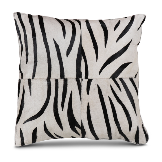 Cushion leather Zebra 40x40