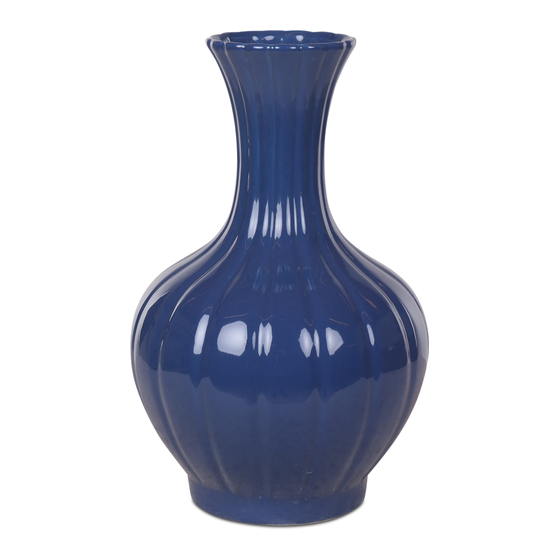 Vase Qingdao dark blue Ø28x41