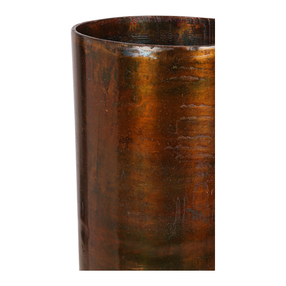 Vase bronze on stand large sideview
