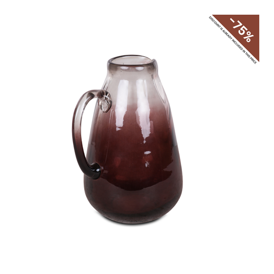 Jug Valenza glass wine red 20x17cm