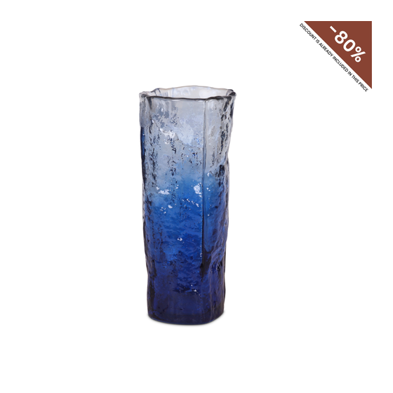 Vaas Valenza glas blauw 25x10cm