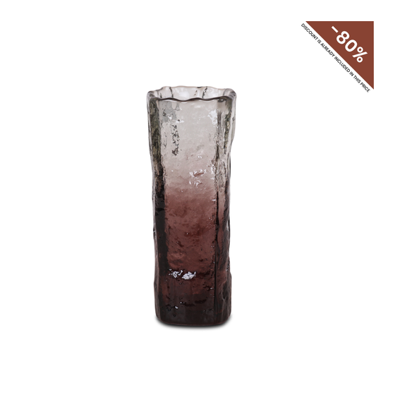 Vase Valenza glass wine red 25x10cm