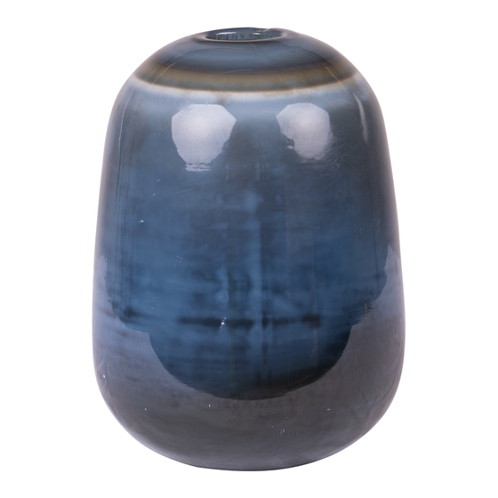 Vase Gaby glass milky grey 18x18x25