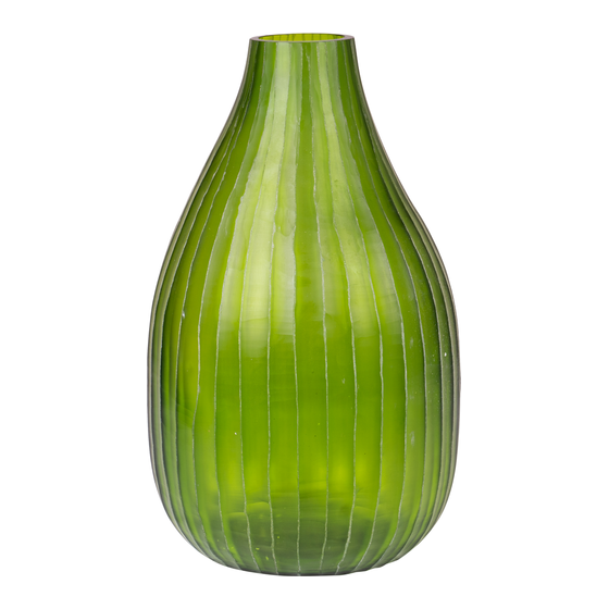 Vase Villandro glass olive 21x21x35