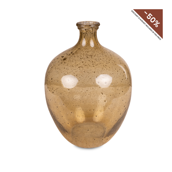 Vase bottle shape Faro mustard