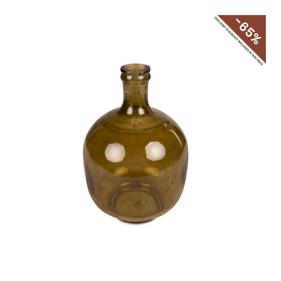 Vase bottle shape Porto dull gold