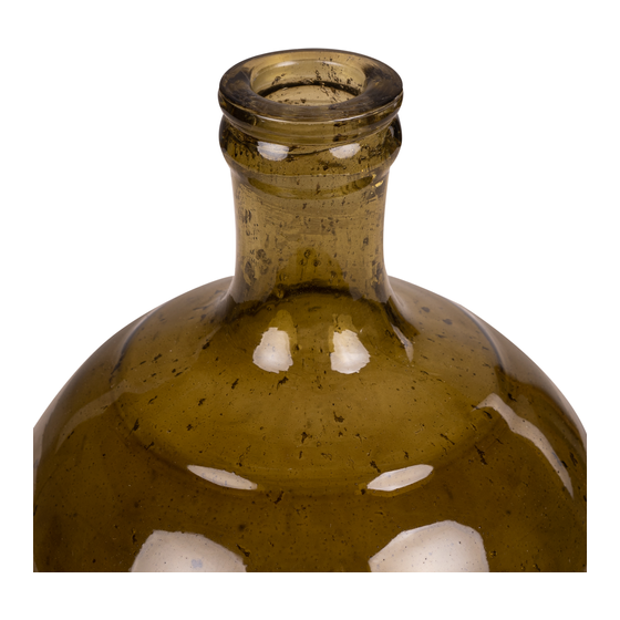 Vase bottle shape Porto dull gold sideview